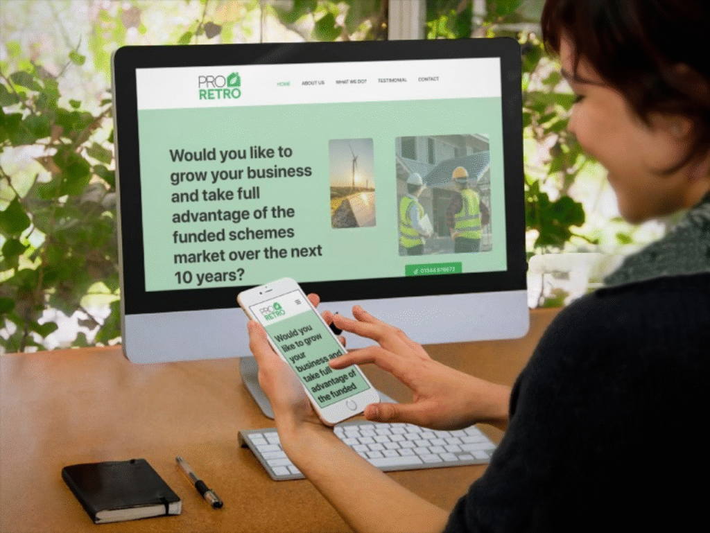 WordPress training session with Watford business owner"